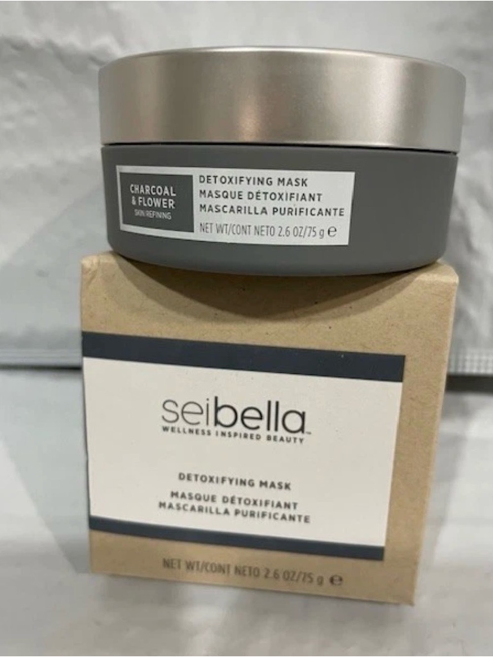 Seibella Charcoal & Flower Detoxifying Mask - Gray